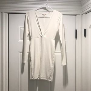 Guess White twist midi dress